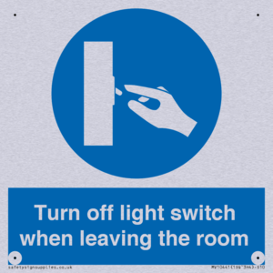 Turn off light switch when leaving the room